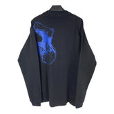Hearujoy Mens Y2k Long-Sleeved T-Shirt Spring Autumn New Fashion Round Neck Printed Skull Unique Design Nose Buckle Silhouette Tops Men
